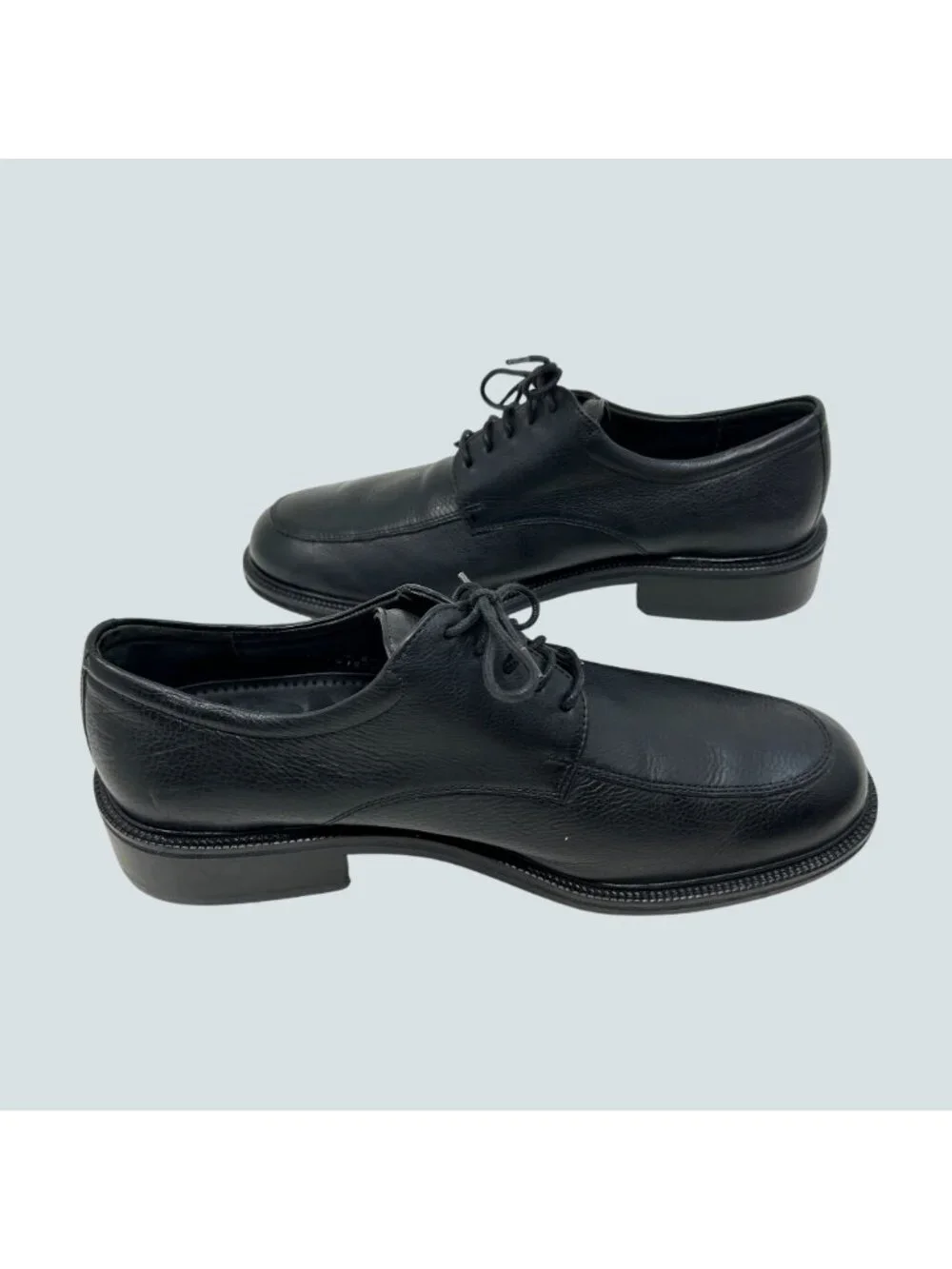 Cole Haan Men’s 10 M Black Leather Split Toe Derby Dress Shoes Apron Toe